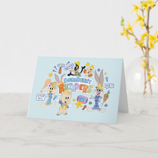 BUGS BUNNY BUILDERS™| Group Sketch Art Kaart (Gele Bloem)