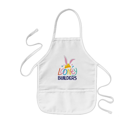 BUGS BUNNY BUILDERS™| Hard Hat Gestapeld Logo Kinder Schort (Voorkant)