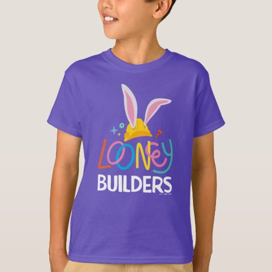 BUGS BUNNY BUILDERS™| Hard Hat Gestapeld Logo T-shirt (Voorkant)