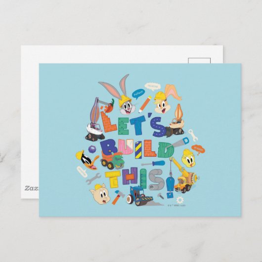 BUGS BUNNY BUILDERS™| "Laten we dit bouwen" Collag Briefkaart (Voorkant / Achterkant)