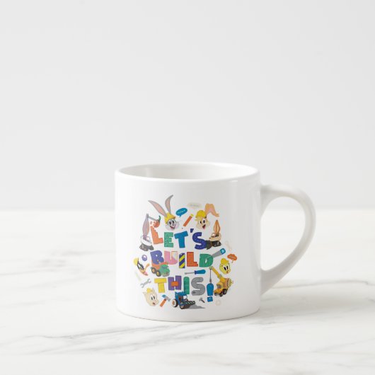 BUGS BUNNY BUILDERS™| "Laten we dit bouwen" Collag Espresso Kop (Rechts)
