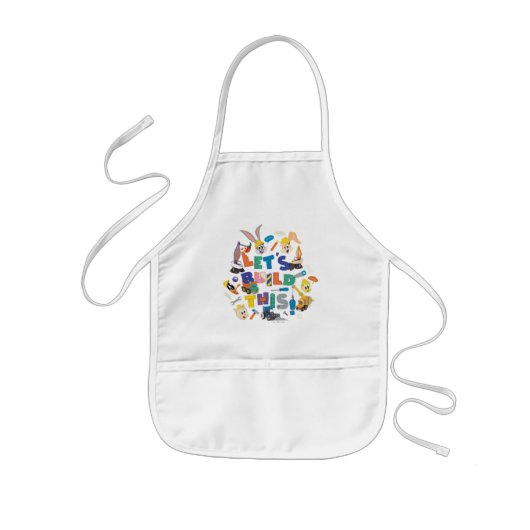 BUGS BUNNY BUILDERS™| "Laten we dit bouwen" Collag Kinder Schort (Voorkant)