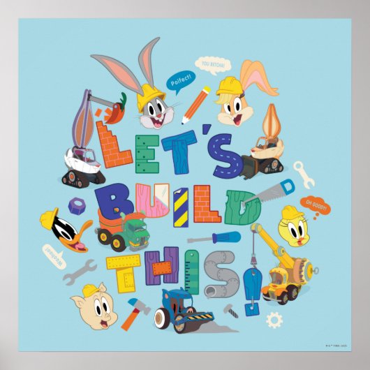 BUGS BUNNY BUILDERS™| "Laten we dit bouwen" Collag Poster (Voorkant)