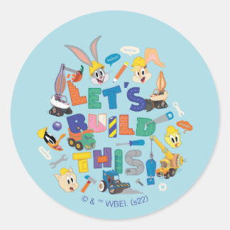 BUGS BUNNY BUILDERS™| "Laten we dit bouwen" Collag Ronde Sticker