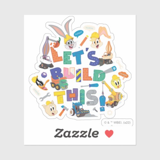 BUGS BUNNY BUILDERS™| "Laten we dit bouwen" Collag Sticker (Vel)
