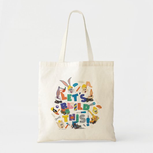 BUGS BUNNY BUILDERS™| "Laten we dit bouwen" Collag Tote Bag (Voorkant)