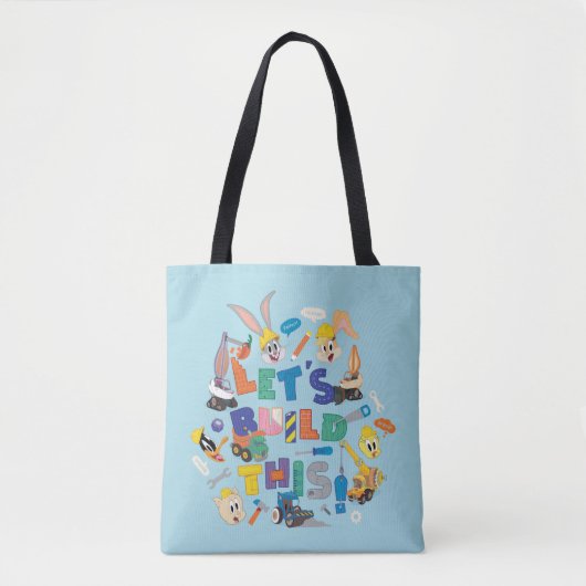 BUGS BUNNY BUILDERS™| "Laten we dit bouwen" Collag Tote Bag (Voorkant)