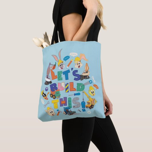 BUGS BUNNY BUILDERS™| "Laten we dit bouwen" Collag Tote Bag (Dichtbij)