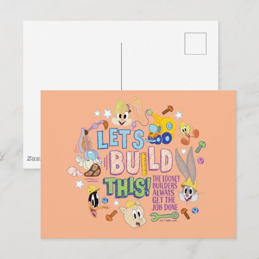 BUGS BUNNY BUILDERS™| "Laten we dit bouwen" Schets Briefkaart (Voorkant / Achterkant)