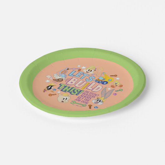 BUGS BUNNY BUILDERS™| "Laten we dit bouwen" Schets Papieren Bordje (Gekanteld)