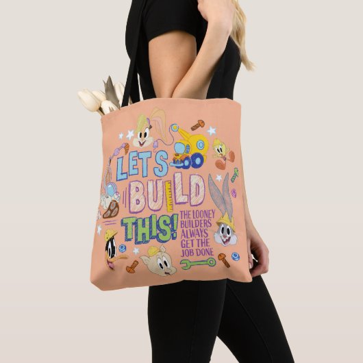 BUGS BUNNY BUILDERS™| "Laten we dit bouwen" Schets Tote Bag (Dichtbij)