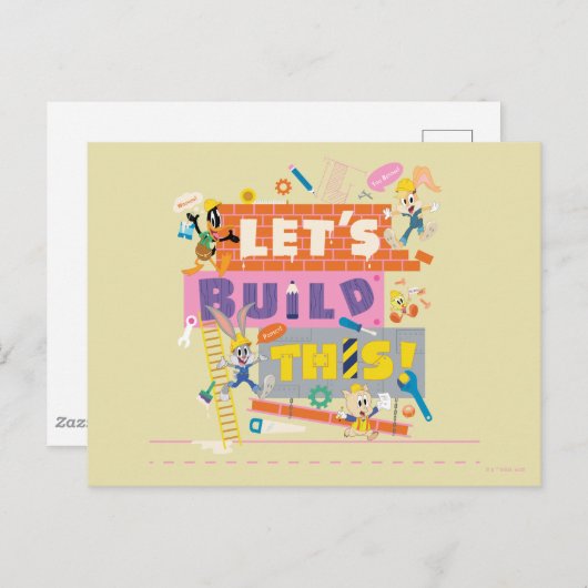 BUGS BUNNY BUILDERS™| "Laten we dit bouwen" Werksi Briefkaart (Voorkant / Achterkant)