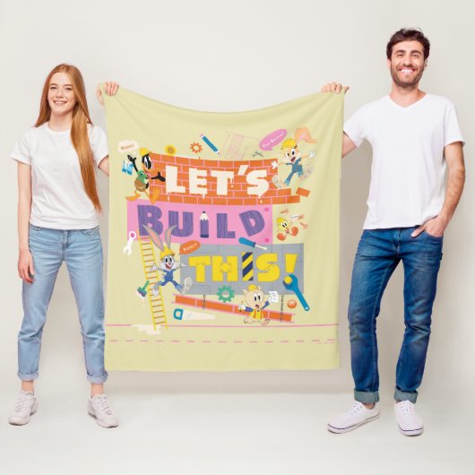BUGS BUNNY BUILDERS™| "Laten we dit bouwen" Werksi Fleece Deken (In situ)