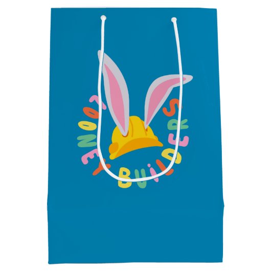 BUGS BUNNY BUILDERS™| Logo cirkel met bouwhelm Medium Cadeauzakje (Achterkant)