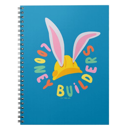 BUGS BUNNY BUILDERS™| Logo cirkel met bouwhelm Notitieboek (Voorkant)