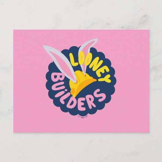 BUGS BUNNY BUILDERS™| Logo met hard Pet Briefkaart (Voorkant)