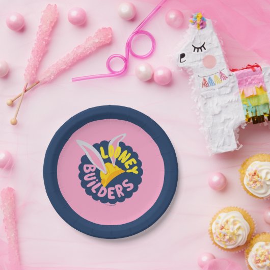 BUGS BUNNY BUILDERS™| Logo met hard Pet Papieren Bordje (Feest)