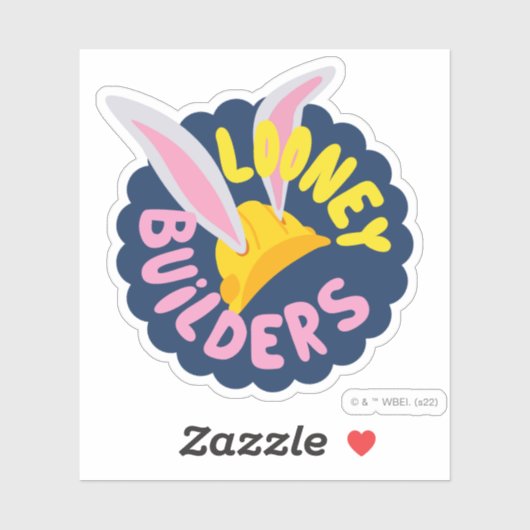 BUGS BUNNY BUILDERS™| Logo met hard Pet Sticker (Vel)