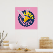 BUGS BUNNY BUILDERS™| Logo met rand van helm Poster (Keuken)