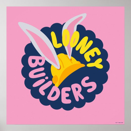 BUGS BUNNY BUILDERS™| Logo met rand van helm Poster (Voorkant)