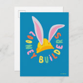 BUGS BUNNY BUILDERS™| Logo voor harde Petten Briefkaart (Voorkant / Achterkant)
