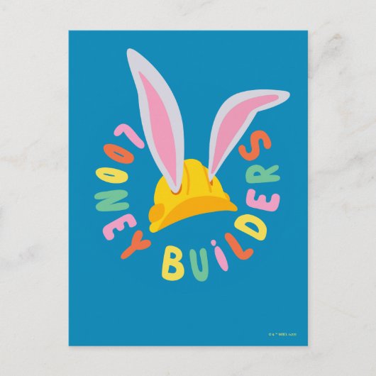 BUGS BUNNY BUILDERS™| Logo voor harde Petten Briefkaart (Voorkant)