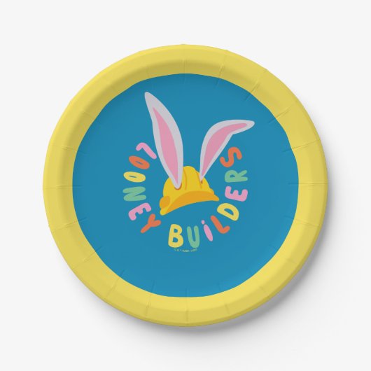 BUGS BUNNY BUILDERS™| Logo voor harde Petten Papieren Bordje (Voorkant)