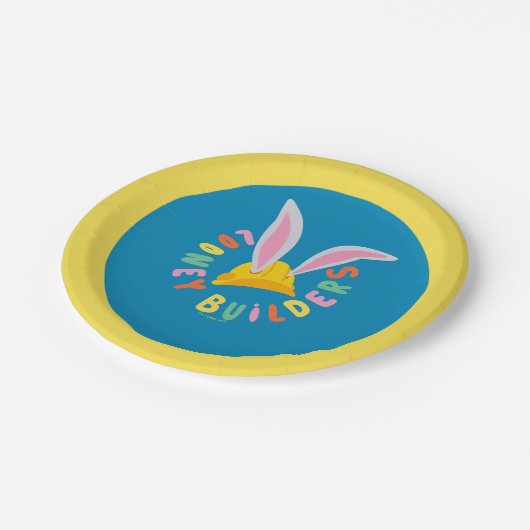 BUGS BUNNY BUILDERS™| Logo voor harde Petten Papieren Bordje (Gekanteld)