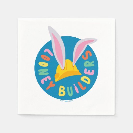 BUGS BUNNY BUILDERS™| Logo voor harde Petten Servet (Voorkant)
