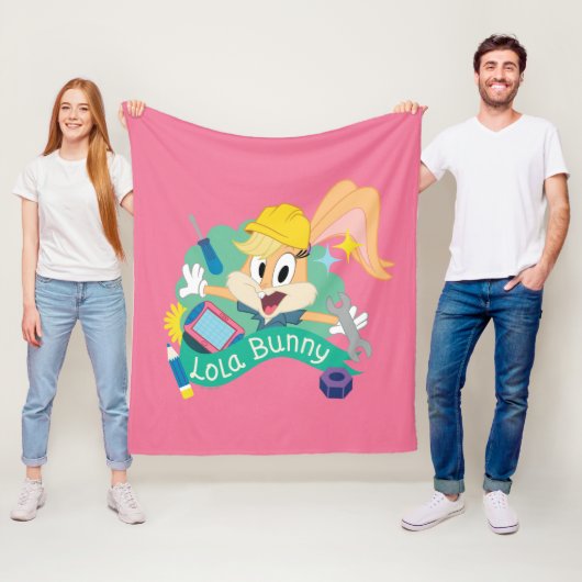 BUGS BUNNY BUILDERS™| Lola Bunny Character Graphic Fleece Deken (In situ)