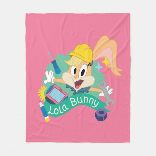 BUGS BUNNY BUILDERS™| Lola Bunny Character Graphic Fleece Deken (Voorkant)