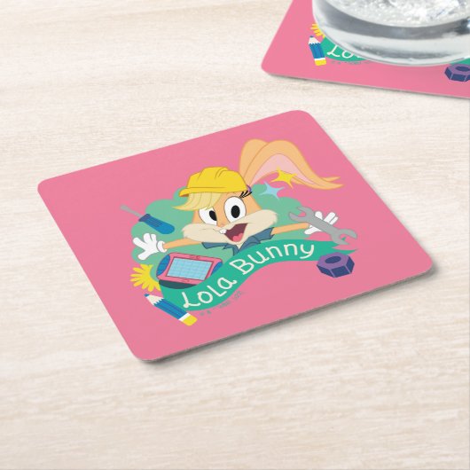 BUGS BUNNY BUILDERS™| Lola Bunny Character Graphic Kartonnen Onderzetters (Schuin)