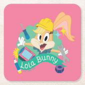 BUGS BUNNY BUILDERS™| Lola Bunny Character Graphic Kartonnen Onderzetters (Voorkant)