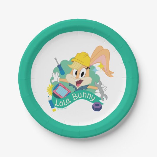 BUGS BUNNY BUILDERS™| Lola Bunny Character Graphic Papieren Bordje (Voorkant)