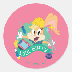 BUGS BUNNY BUILDERS™  Lola Bunny Character Graphic Ronde Sticker