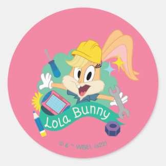 BUGS BUNNY BUILDERS™| Lola Bunny Character Graphic Ronde Sticker