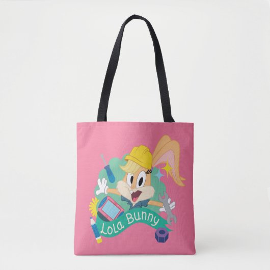 BUGS BUNNY BUILDERS™| Lola Bunny Character Graphic Tote Bag (Voorkant)