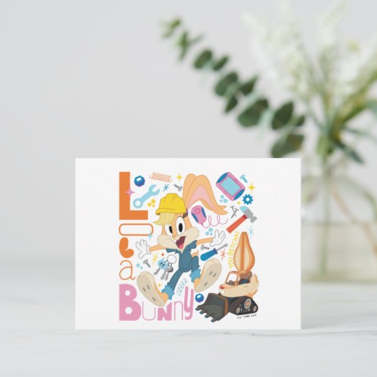 BUGS BUNNY BUILDERS™| Lola Bunny Work Tools Briefkaart (Staand voorkant)