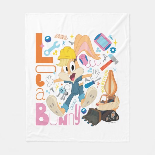 BUGS BUNNY BUILDERS™| Lola Bunny Work Tools Fleece Deken (Voorkant)