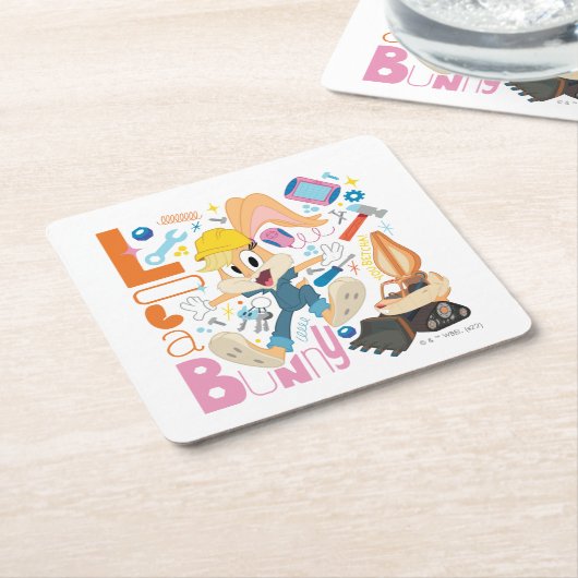 BUGS BUNNY BUILDERS™| Lola Bunny Work Tools Kartonnen Onderzetters (Schuin)