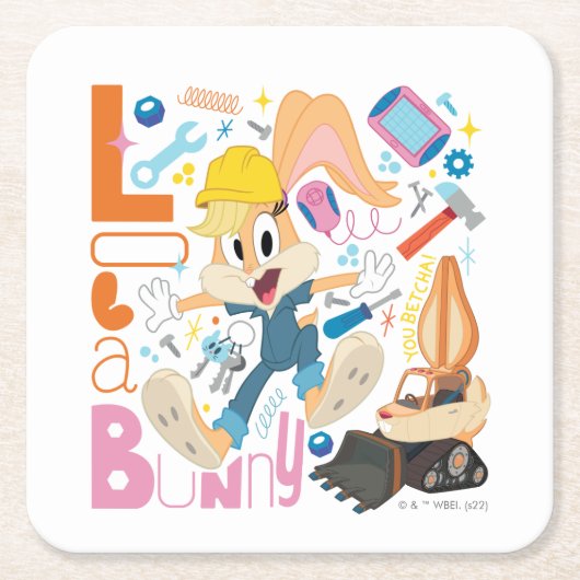 BUGS BUNNY BUILDERS™| Lola Bunny Work Tools Kartonnen Onderzetters (Voorkant)