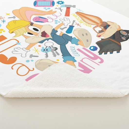 BUGS BUNNY BUILDERS™| Lola Bunny Work Tools Sherpa Deken (3/4)