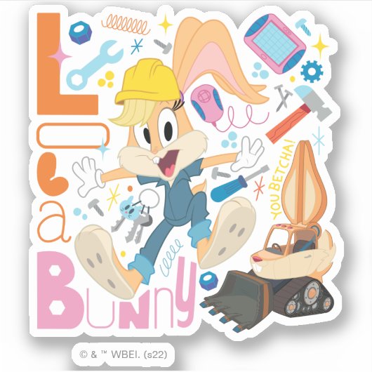 BUGS BUNNY BUILDERS™| Lola Bunny Work Tools Sticker (Voorkant)