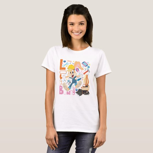 BUGS BUNNY BUILDERS™| Lola Bunny Work Tools T-shirt (Voorkant volledig)