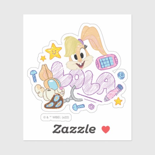 BUGS BUNNY BUILDERS™| Lola Sketch Art Sticker (Vel)