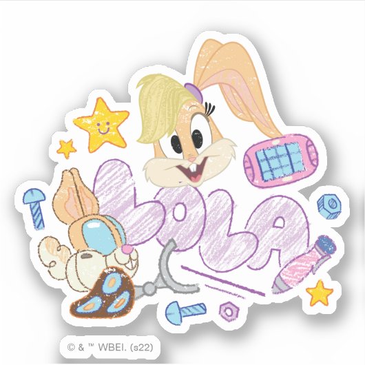 BUGS BUNNY BUILDERS™| Lola Sketch Art Sticker (Voorkant)