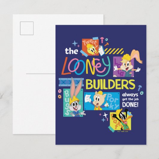 BUGS BUNNY BUILDERS™| Looney Builders Collage Briefkaart (Voorkant / Achterkant)