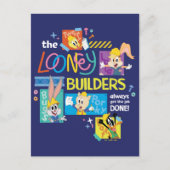 BUGS BUNNY BUILDERS™| Looney Builders Collage Briefkaart (Voorkant)