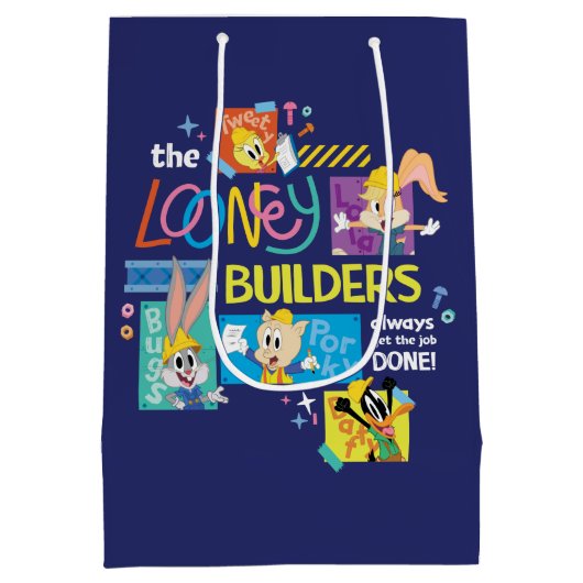 BUGS BUNNY BUILDERS™| Looney Builders Collage Medium Cadeauzakje (Achterkant)