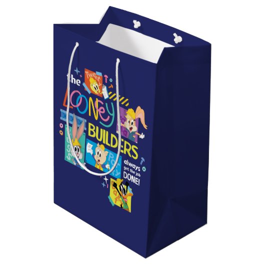 BUGS BUNNY BUILDERS™| Looney Builders Collage Medium Cadeauzakje (Achterkant Gekanteld)